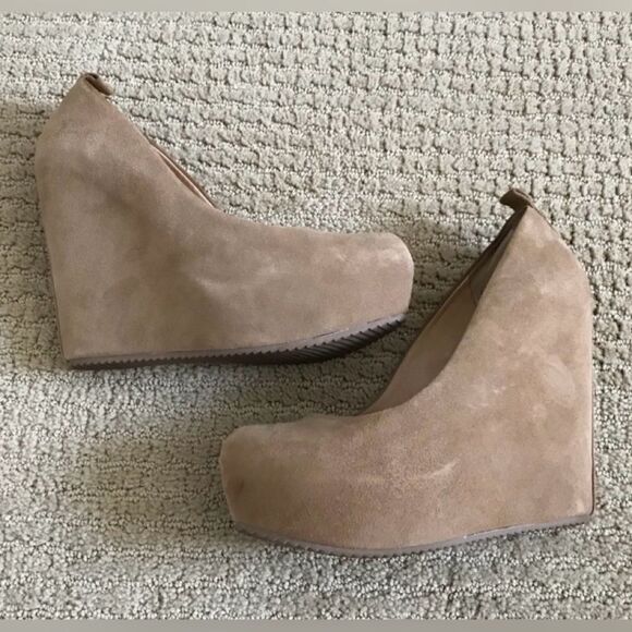 Aldo tan nude zingg wedge platform heels 7.5 - Picture 1 of 10